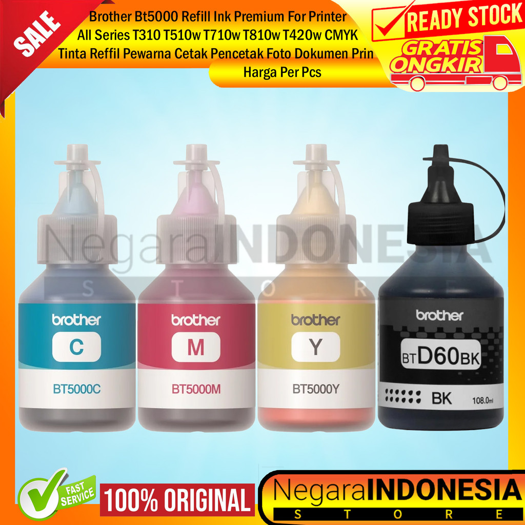 Brother Btd60bk Bt5000 Refill Ink For Printer Dcp T310 T510w T710w T810w T- 420w Tinta Reffil Pewarn