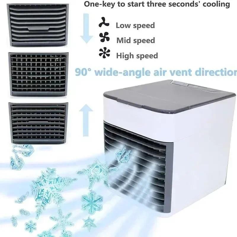 Second Generation Portable Usb Desktop Cooling Fan Mini Air Cooler Night Light Evaporative Type-For 