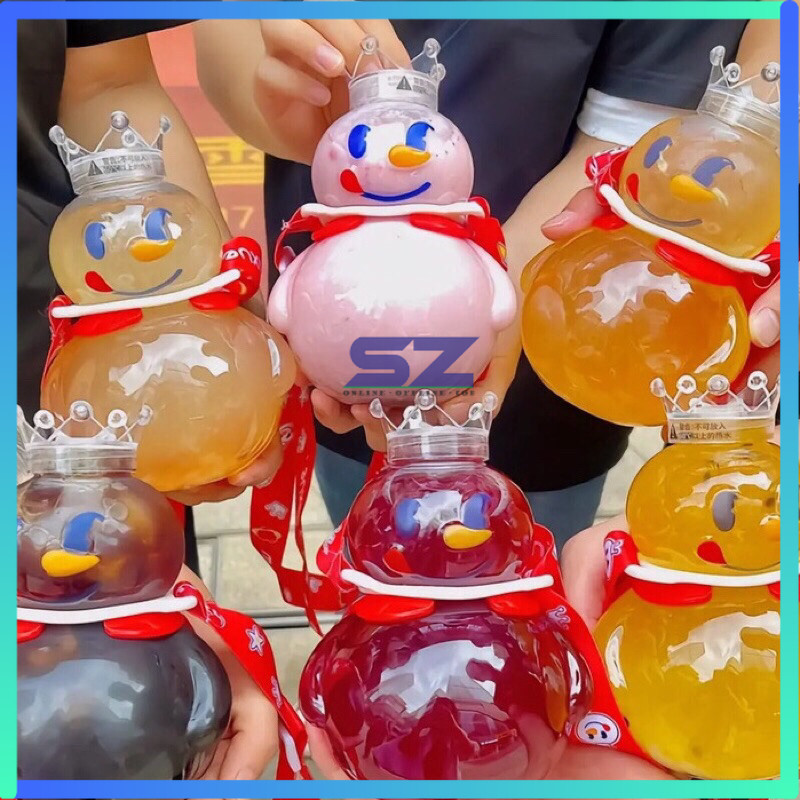 Botol Minum Mixue Snow King Viral 700ml FREE Tali Botol Boneka Salju
