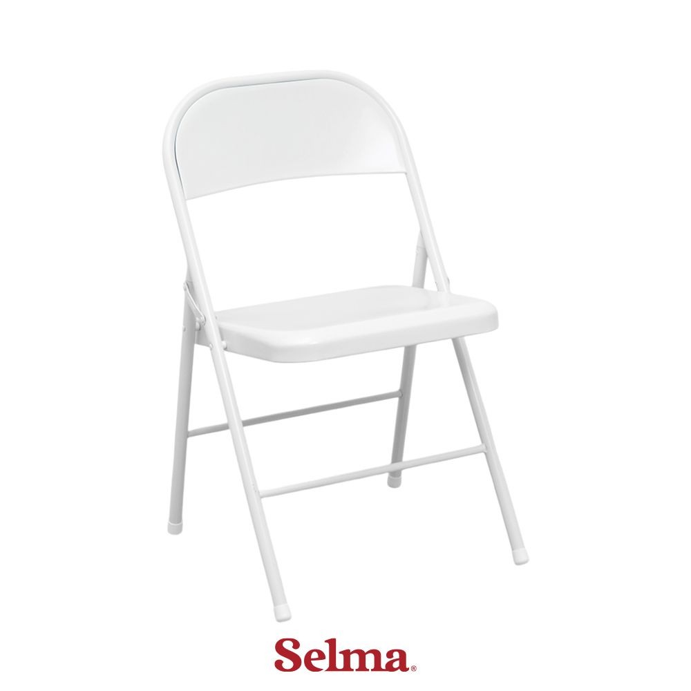 Selma Vasco Kursi Lipat Metal - Putih Folding Chair Foldable Chair Portable Chair