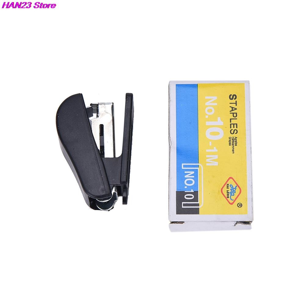 

Hot sale Mini Corchetera Binder Mini Stapler Set Kawaii Stapler Stationary with 50pcs Staples Plastic