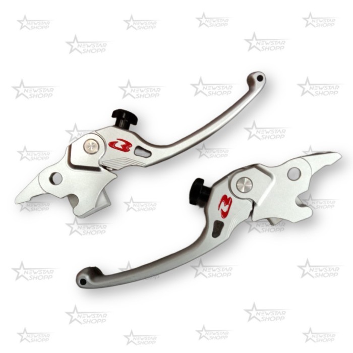 Handle rem rcb lever set tipe S2 bahan full Alloy Vixion GSX CBR Sonic - Putih, ADV150