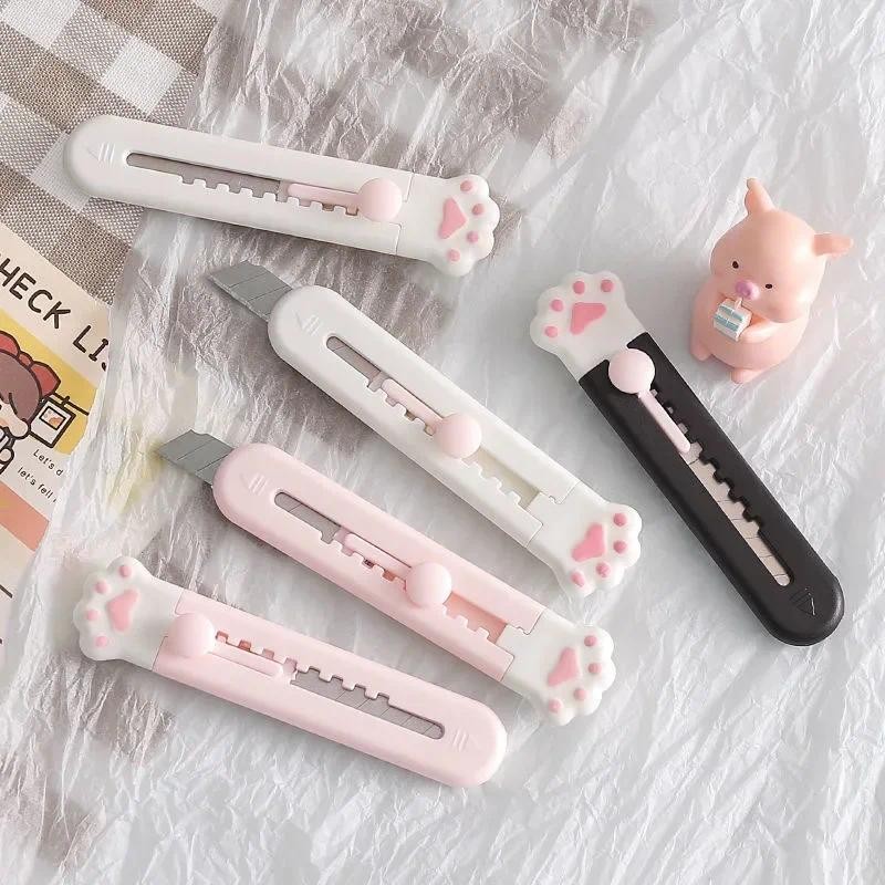 

2pc Kawaii Art Cutter Utility Knife Student Art Supplies Tools Creative Knife Gel Pen School Stationery Office Suppiles
