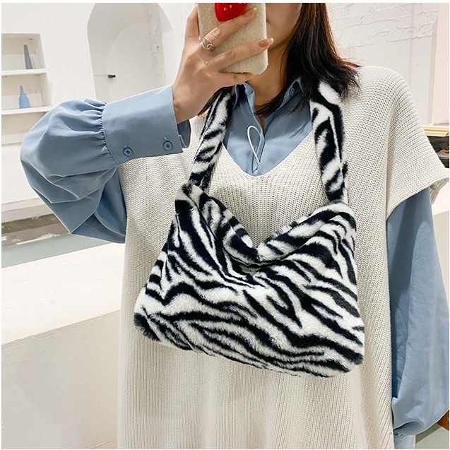 tas wanita import shoulder bag tas fashion perempuan tote bag tas bulu