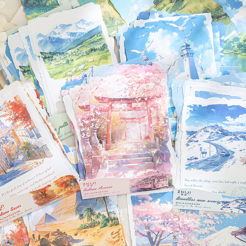 

30pcs/pack Retro Materials Paper DIY Srapbook Decor Junk Journal Collage Stationery Planner Supplies Craft Paper ﻿