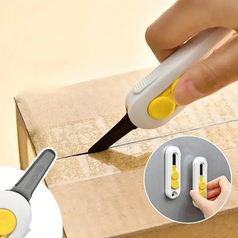 

Box Cutter Mini Magnetic Box Cutter Box Cutter Safety Lock For Opening Packages Cartons Box Opener Razor Perfect For Home Use