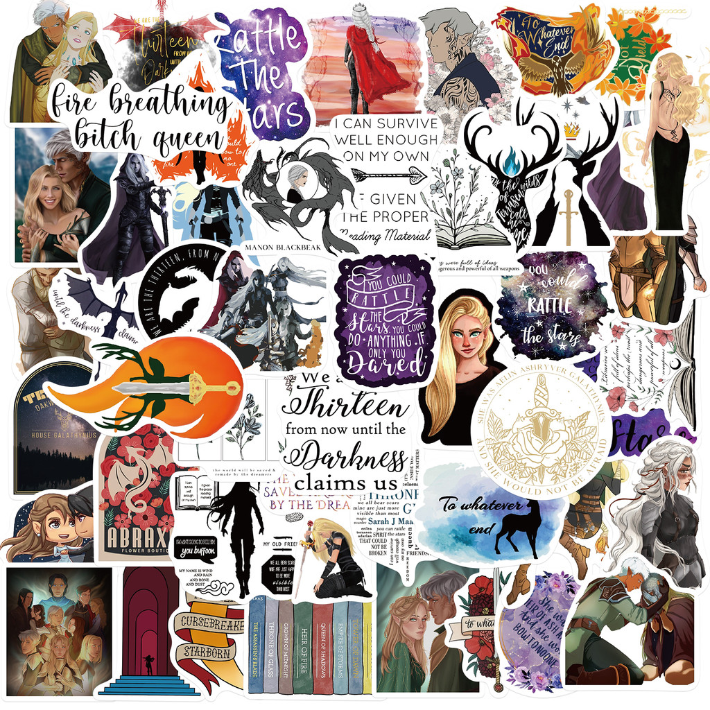 

50PCS Throne of Glass Stickers Cartoon Novels DIY Graffiti Decal For Laptop Suitcase Skateboard Motorcycle Guitar Bottle Sticker