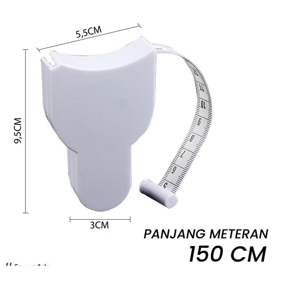 Meteran Badan 150cm Meteran Gulung Serbaguna Meteran Kain Gulung Meteran Gulung Otomatis