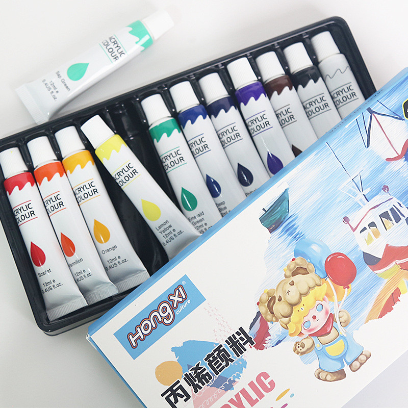 

6ml/12ml 12/18/24/36 Color Acrylic Pigment Full Color and Easy To Carry for Hand-painted Graffiti Outdoor Sketching