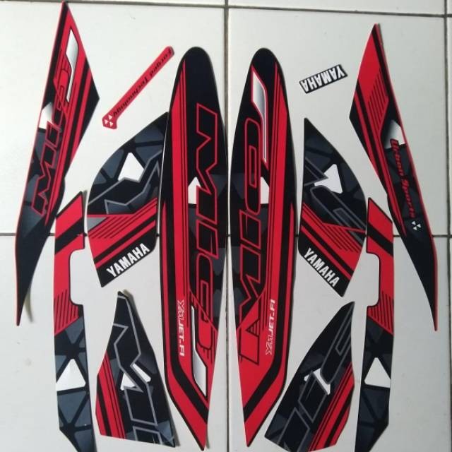 stiker striping yamaha mio j 2014 2015 merah