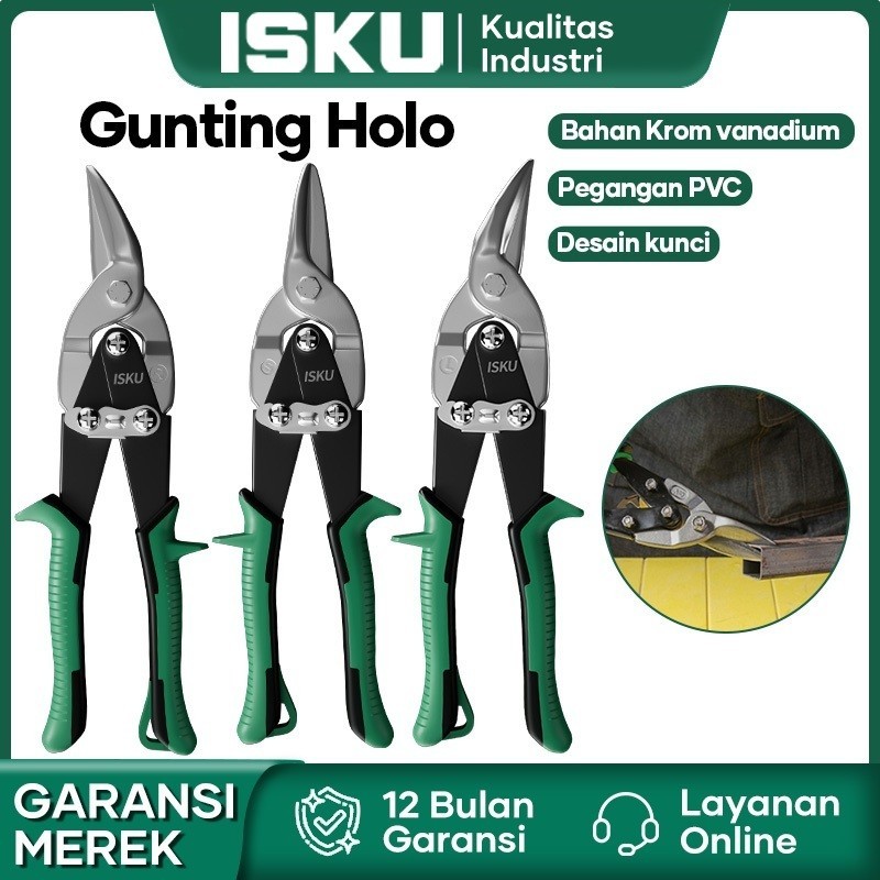 ISKU Gunting Holo 10 Inch Gunting Baja Ringan Serbaguna  Panjang 255mm Gunting Baja Ringan Tajam
