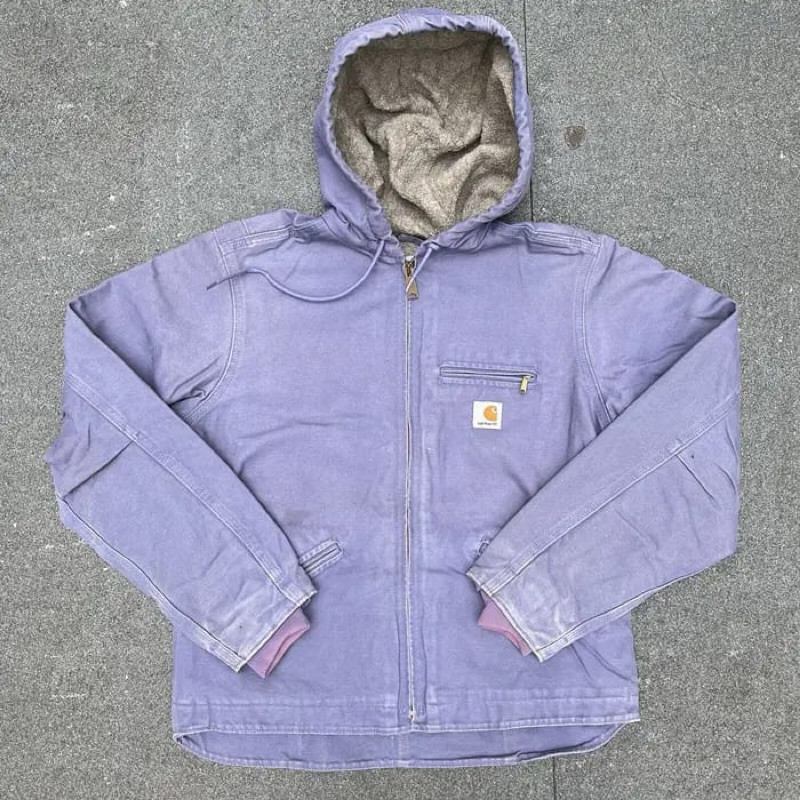 Vintage Carhartt Sierra Sherpa Lined Hoodie Jacket WJ141BDK