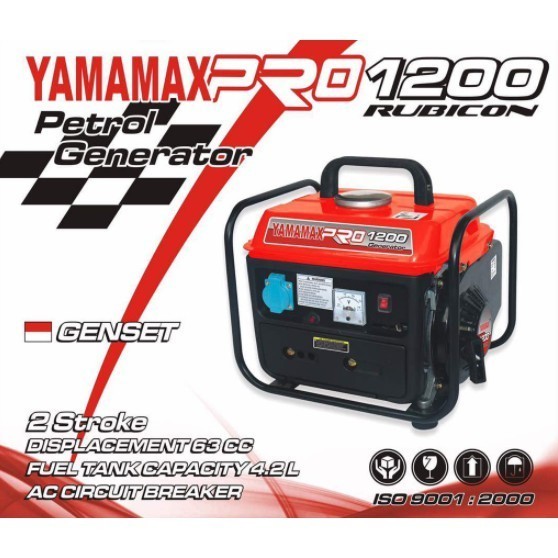 Yamamax Pro 1200 Genset Mini Portable 750 Watt Generator Listrik