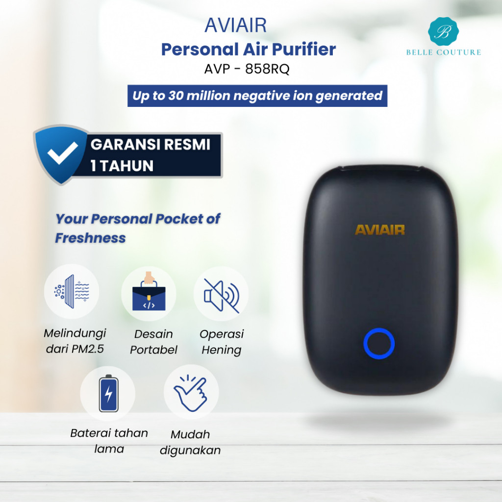 AVIAIR TRAVOPUR CLIP RQ 30 JUTA ION Air Purifier Portable Clip On Kalung