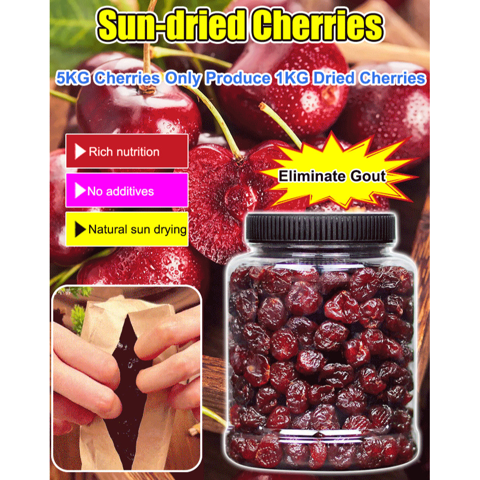 

✨PREMIUM QUALITY✨Buah Ceri Kering/Cherry Kering Manis Alami/Camilan Sehat Buah Kering/Snack Sehat Rendah Kalori/Camilan Sehat untuk Diet -Tanpa Pengawet & Kaya Antioksidan