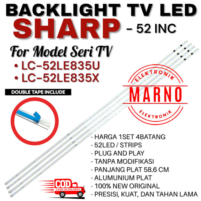 SGA05 BACKLIGHT TV LED SHARP 52 INC INCH LC-52LE835U LC-52LE835X 52LE835U 52LEB35X LC52LE835U LC52LE