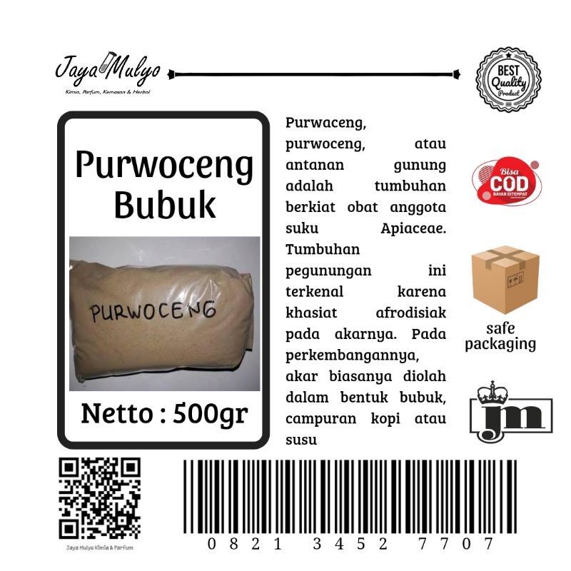 

Purwaceng Bubuk (500gr)