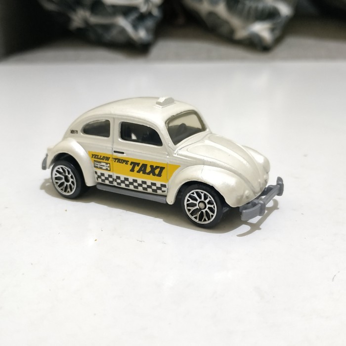 Matchbox Volkswagen Beetle Taxi Yellow Stripe Loose Gift Set Miniatur Mainan Diecast