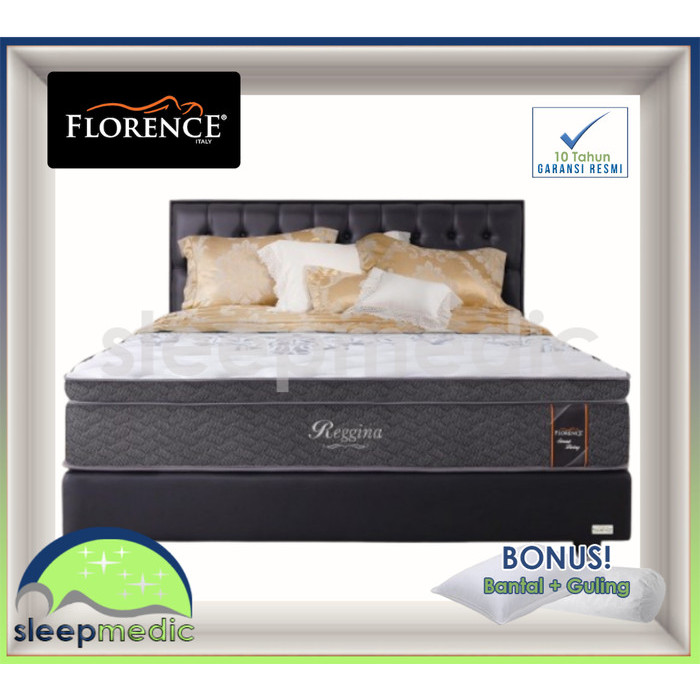 FLORENCE SpringBed REGGINA ( KASUR / SET ) 160 180 200 100 120 - Full SET, 200x200