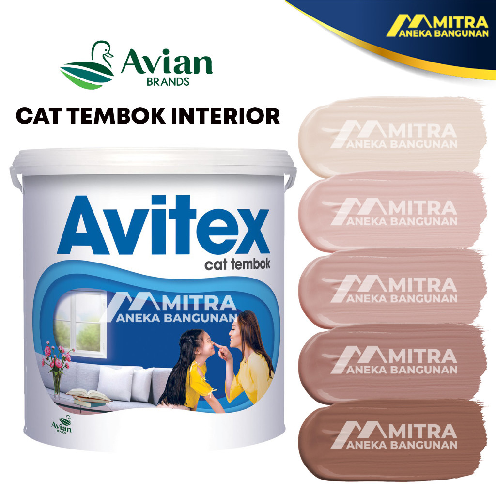 CAT TEMBOK AVITEX INTERIOR 5 KG / AVIAN DUSTY PINK NP 189