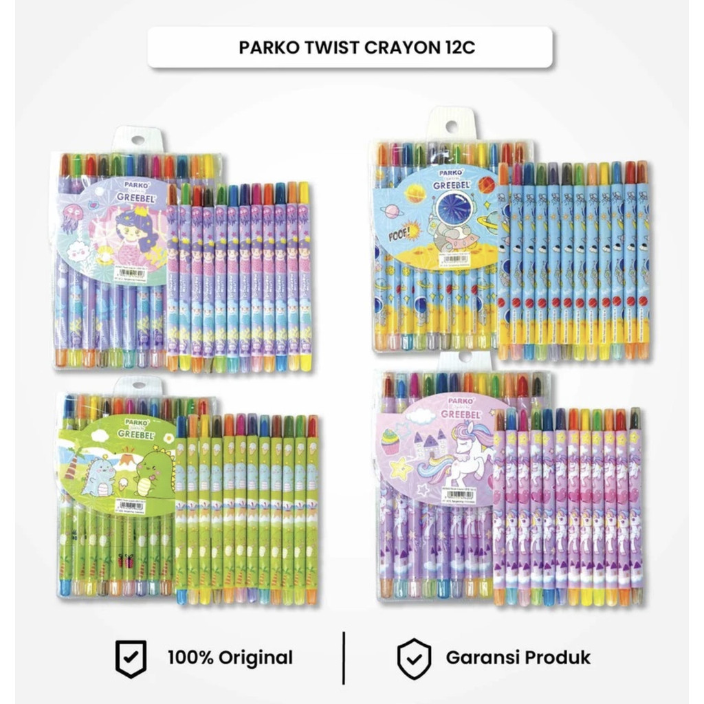 

Hobbyland PARKO Crayon Putar / Krayon Twist 12 Warna / Twist Crayon Greebel / Kado Ulang Tahun Anak / Hampers Ulang Tahun Anak