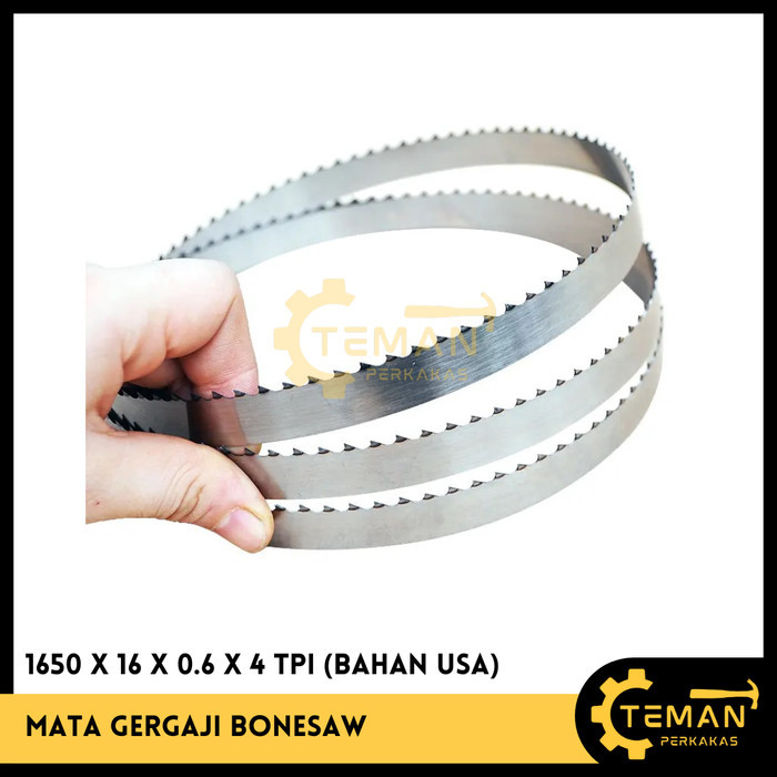 

Mata Pisau Bonesaw 1650 MM / Gergaji Pisau Potong Daging Ikan Bone Saw - 1650 USA 3 TPI