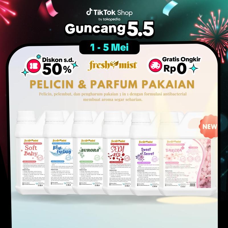 

Fresh Mist Pewangi dan Pelicin Setrika isi Kemasan 1 Liter Cairan