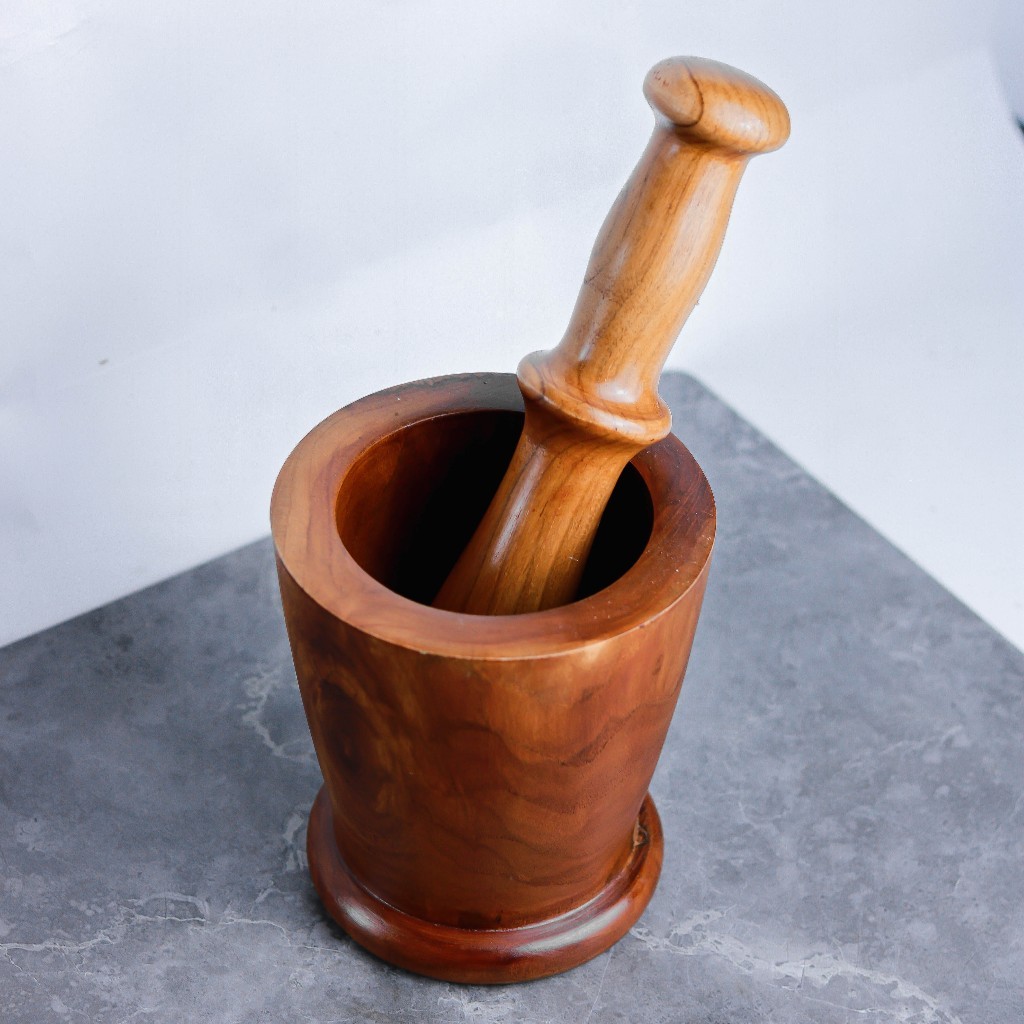 Suradi Lumpang + Alu Kayu Jati/ Wooden Lumpang