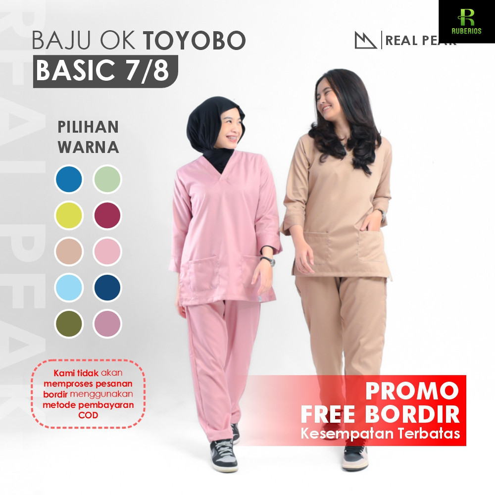 [REAL PEAK] Baju OK OKA  LENGAN 7/8 Dokter Petugas medis Perawat Jaga Toyobo