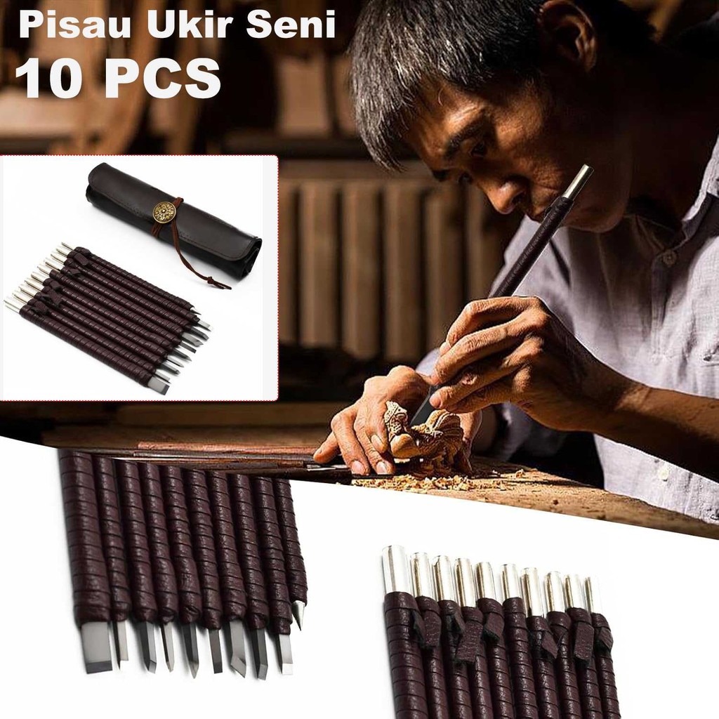 

Pisau Ukir Seni Pahat Carving Tool Tungsten Steel 10 PCS - K10