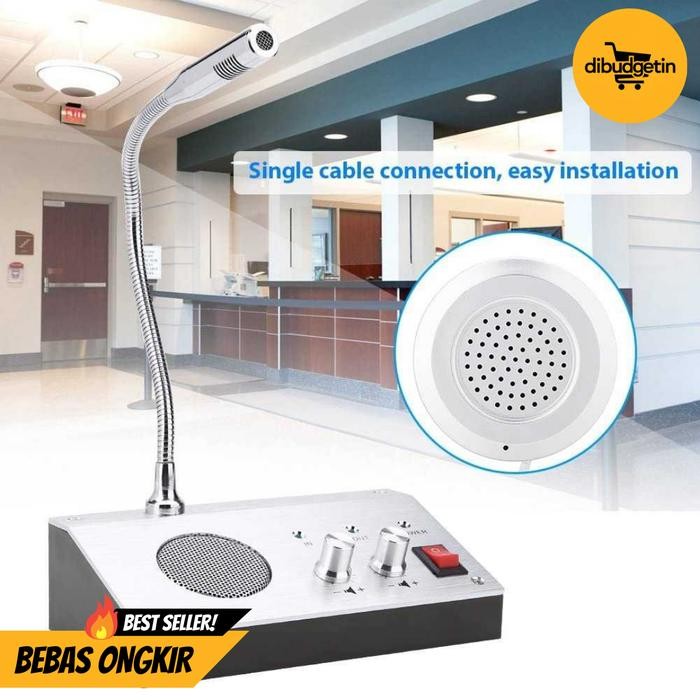 RETEVIS Window Speaker Intercom Dual Way Mic Loket Counter Teller - RT9908