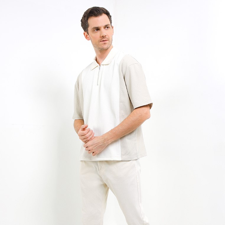 X EIGHT Chafik Polo Shirts - Polo Zipper Couple Keluarga