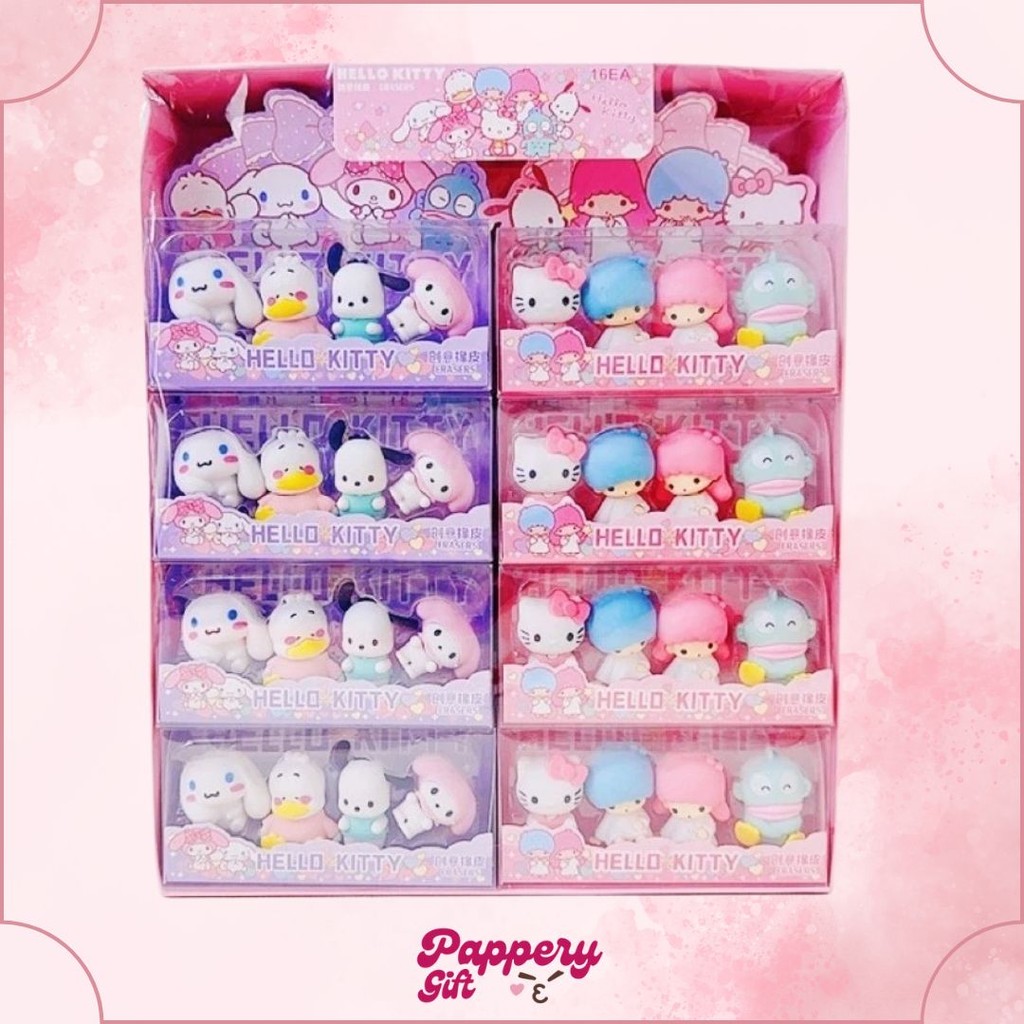 

(4pcs) penghapus 3D Sanrio set 4 karakter - SE0360