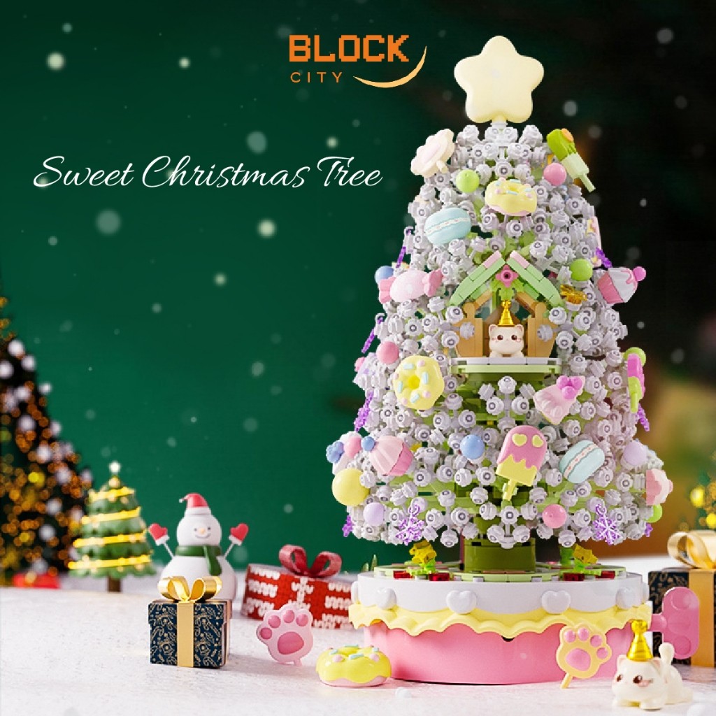 prabuaranSHOPBlock City-Sembo Christmas tree puzzle block Brick Pohon Natal Balok Susun
