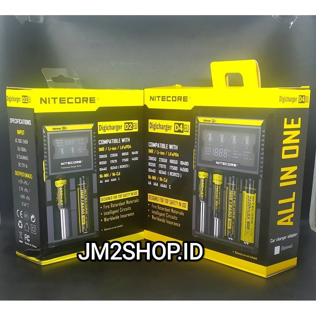 Alat Charger Baterai NITECORE USA ORIGINAL