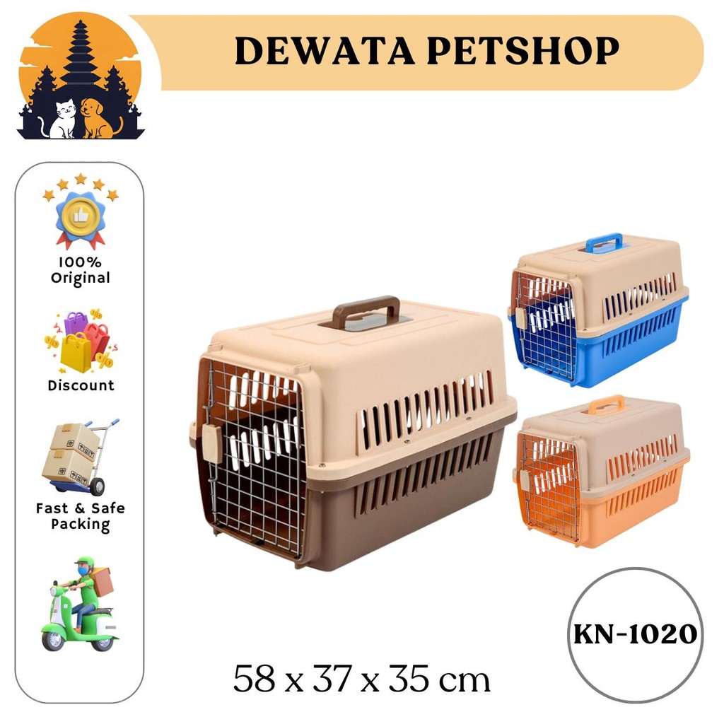 OCTAGON Kennel Box Pet Crate Cargo Travelling Anjing Kucing KN-1020