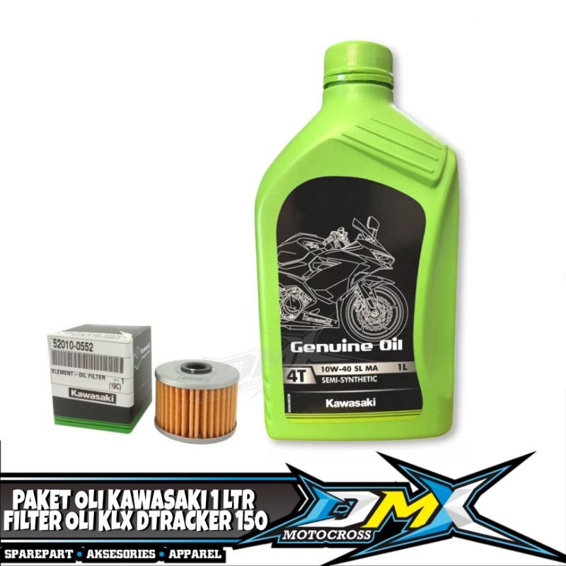 PAKET OLI KAWASAKI + FILTER OLI KLX DTRACKER150