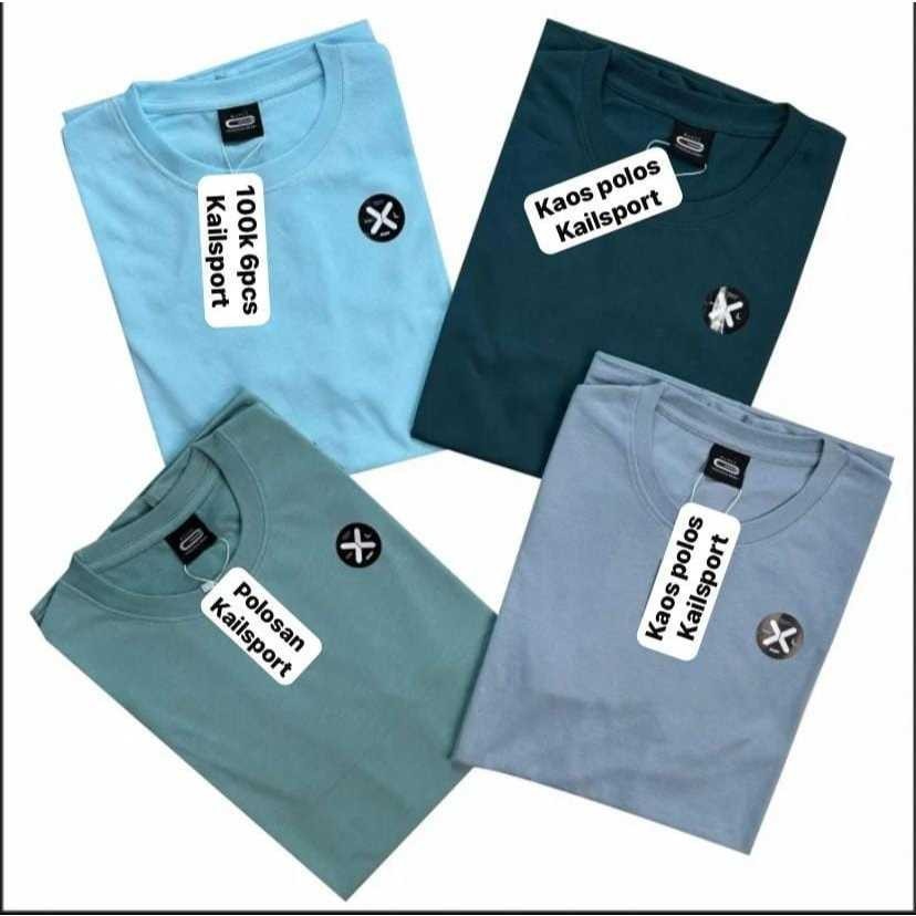 Terlaris Nihh Paket Kaos 6 Pcs Polos Premium Semi Katun / Kaos Pria Distro Lengan Pendek Kaos Jumbo 