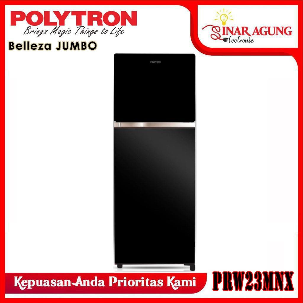 [KHUSUS PENGIRIMAN JABODEBEK*] POLYTRON KULKAS 2 PINTU PRW23 PRW-23MNX PRW23MNX [220LITER] HITAM