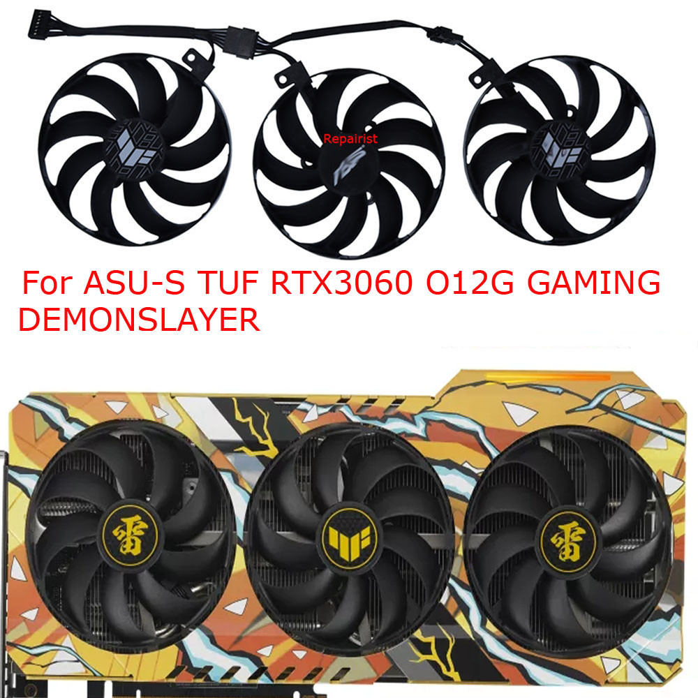 3Pcs/Set,7Pin,CF9010U12S,VGA Cooler,Graphics Card Fan,For ASUS TUF Gaming RTX 3070 Ti V2 OC,ASUS ROG