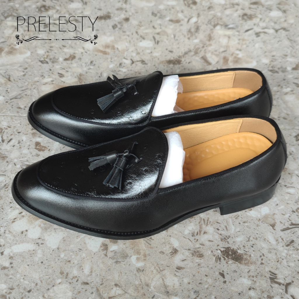 CUCI GUDANG IMPORT KLASIK PREMIUM KULIT SAPI ASLI SEPATU PRIA TASSEL LOAFER SEPATU PANTOFEL KULIAH