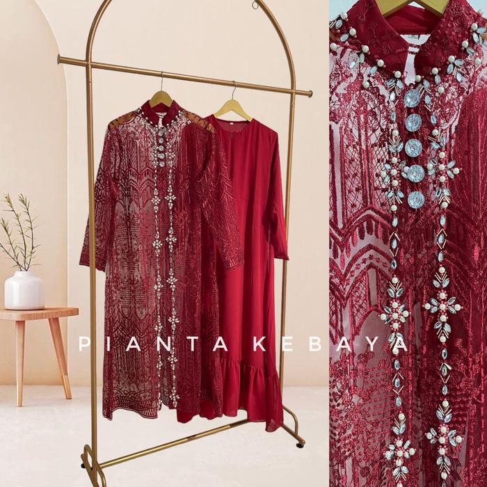 Gamis Wandari Tille Premium Mewah Full Payet / Gamis Pesta / Gamis Tille Brukat / Gamis Kondangan / 