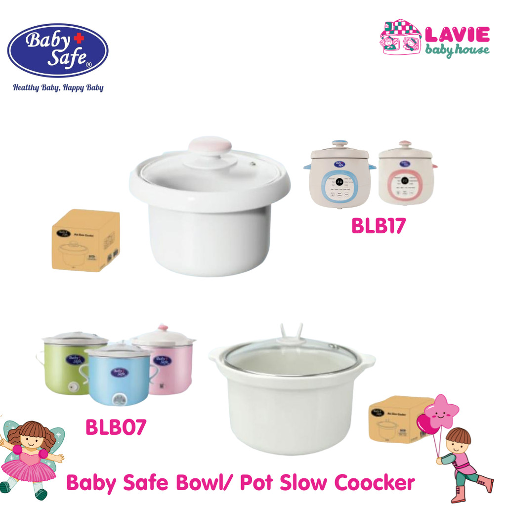 Baby Safe Bowl / Pot Slow Cooker MPASI BLB07/BLB017 Mangkuk Keramik Digital 0.8L / 1.5L - Lavie Baby