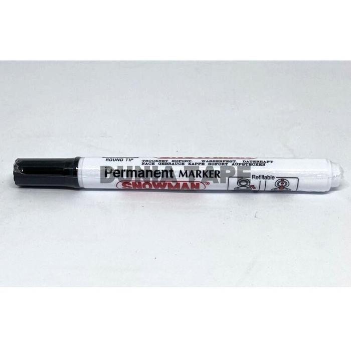 

br e Spidol Permanent Marker Snowman AG 12 (spidol hitam . biru . merah) - HITAM