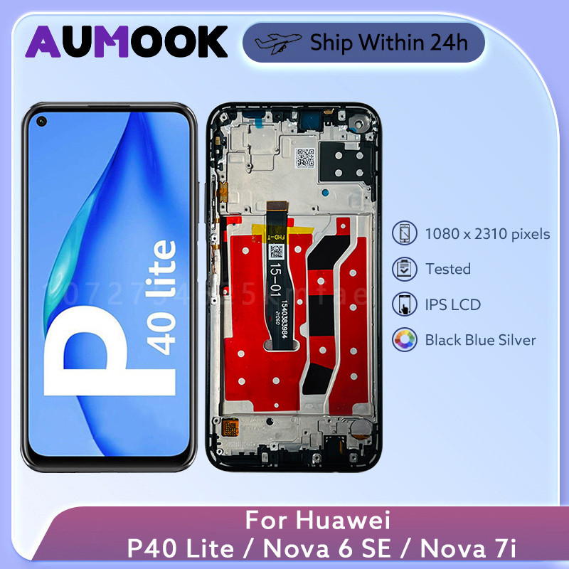 IPS LCD For Huawei P40 Lite 4G LCD Display Touch Screen Digitizer Assembly For Huawei Nova 6 SE Nova