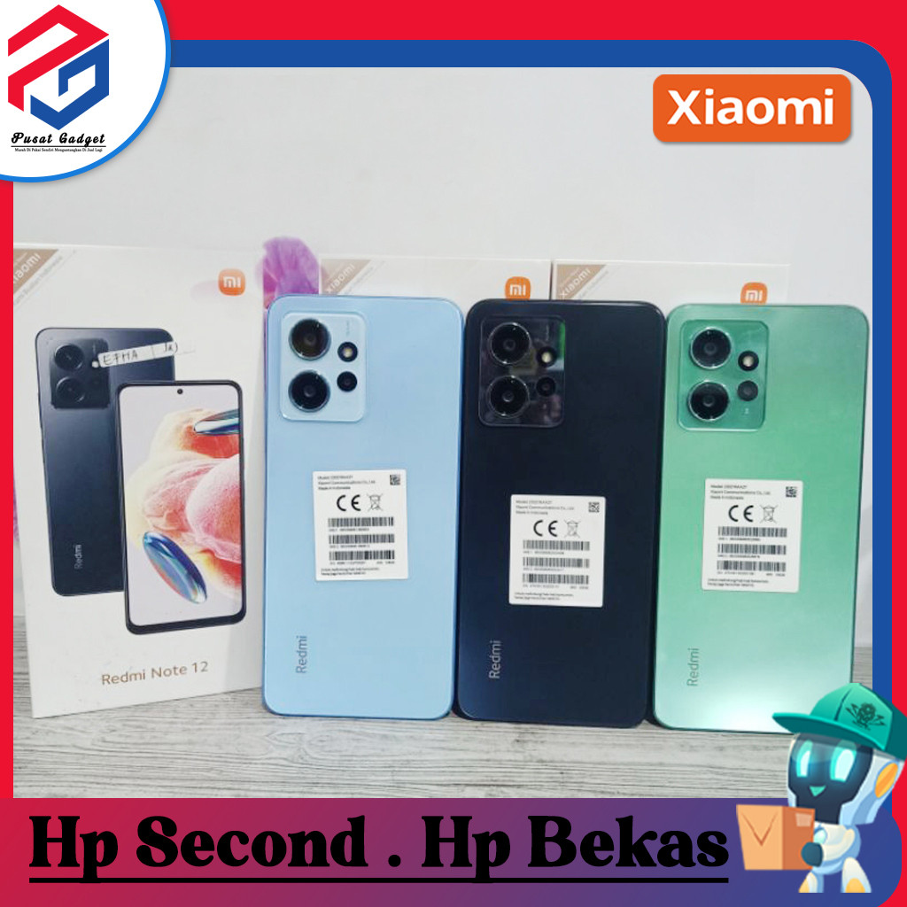 Xiaomi Redmi Note 12 Ram 4/128GB | Ram 6/128GB | Ram 8/128GB | Ram 8/256GB Second Grade A