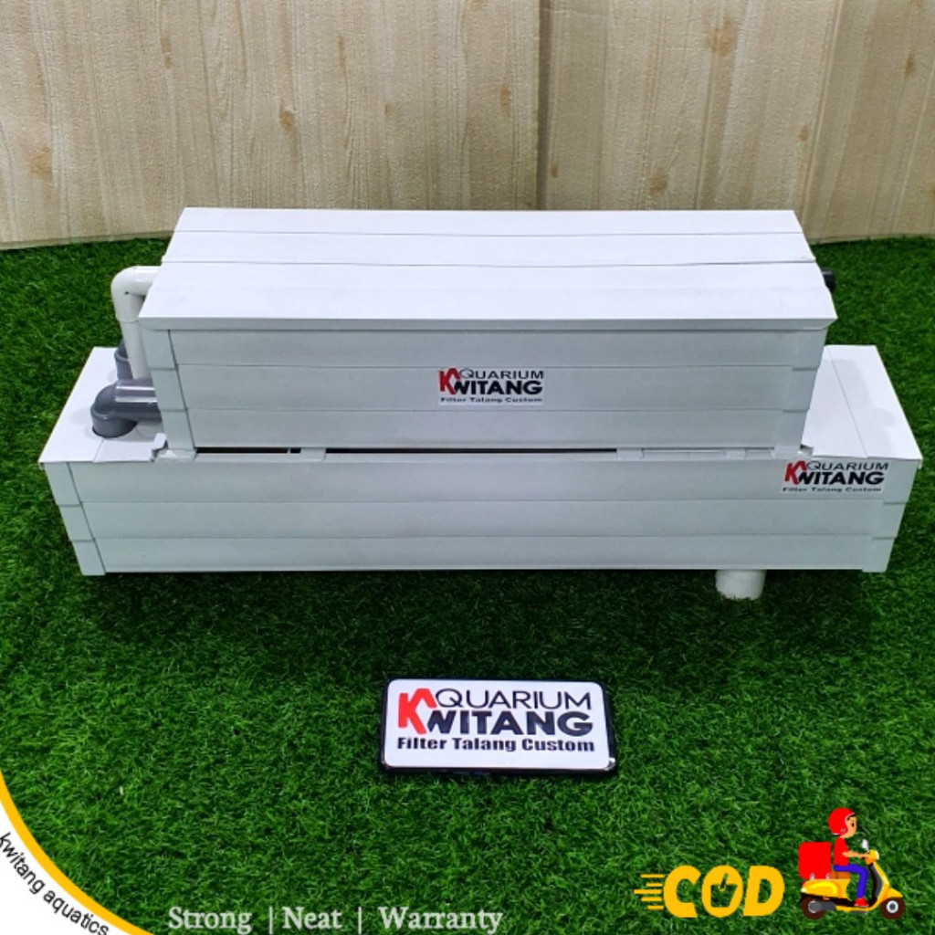 Filter Talang Aquarium 2 Susun 60Cm / Filter Aquarium 2 Tingkat + Tutup / Filter Talang Aquarium Dou