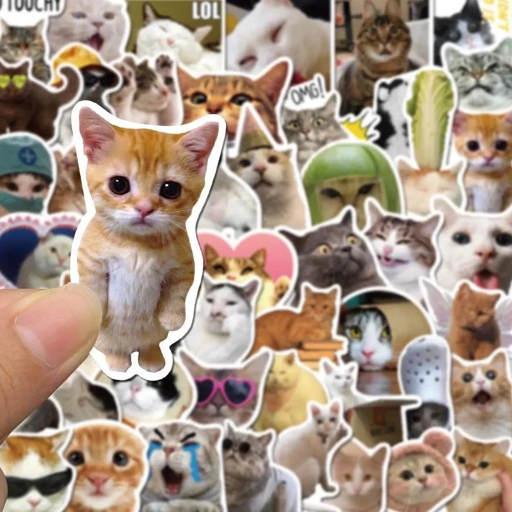 

50PCS Kawaii Love Cat PVC Sticker Aesthetic Children's Korean Decoration Scrapbooking Stationery School Supplies for Kids