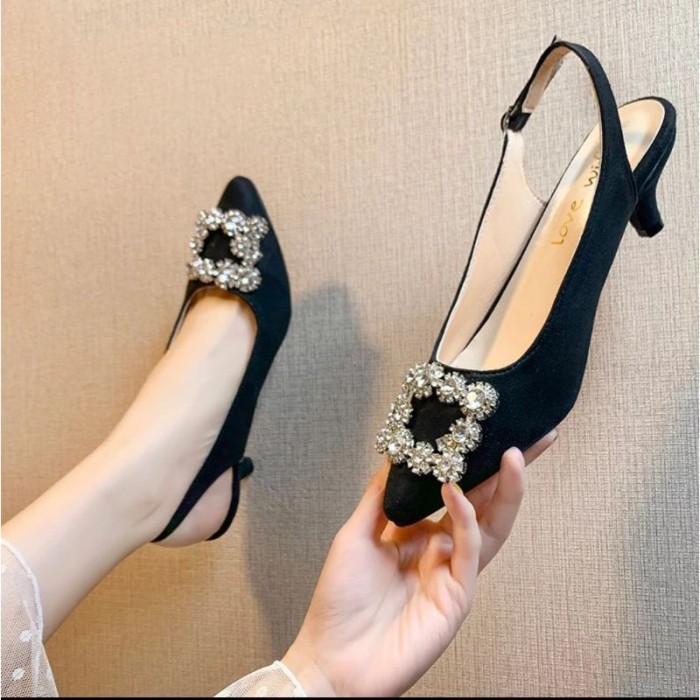 HEELS 5cm 23OTP PREMIUM KOREAN STYLE SUEDE
