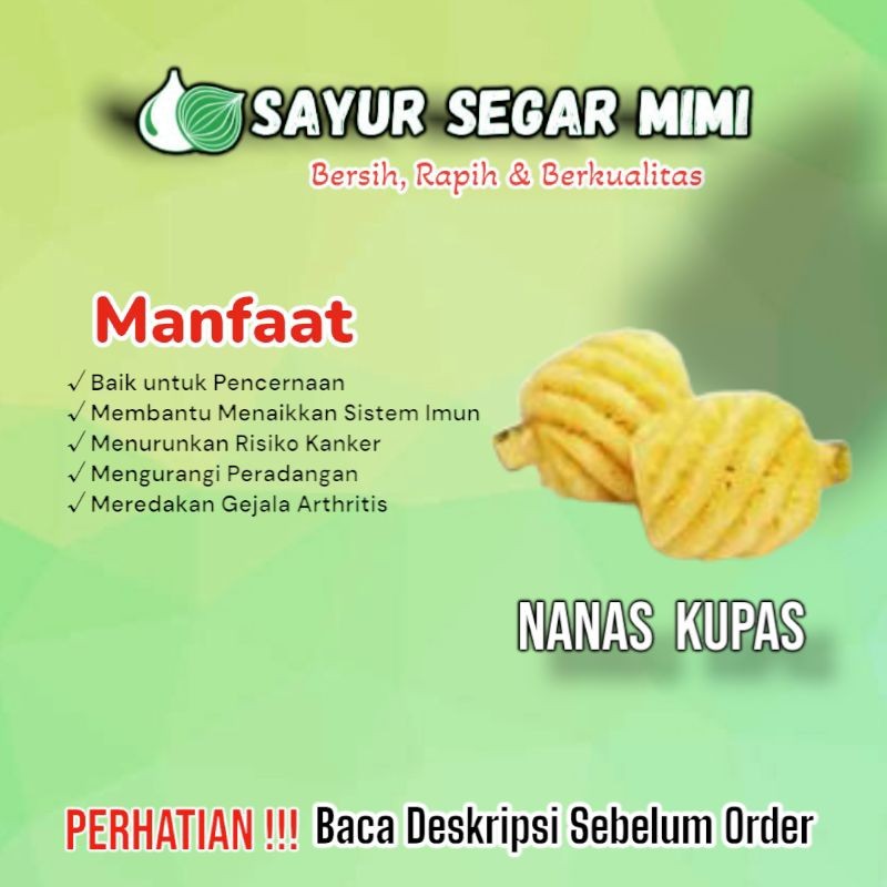 

Nanas Kupas 1Buah - Sayur Palembang